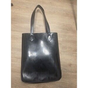 Givenchy Parfums Black Tote Bag Women Double Handles Stitching Accent Solid